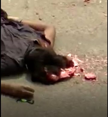 Skull Crushed and Brain Ejected