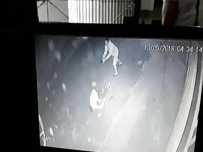 Man Executed With Shots From Behind While Walking With his Girlfriend (2 Angles)