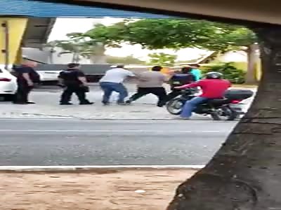 Coward Brutally Beats His Girlfriend but Ends Up Taking Beating From The Public