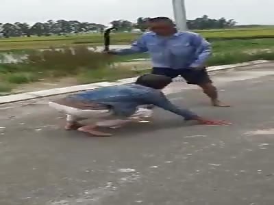 Thief Attacked With a Hatchet in Vietnam