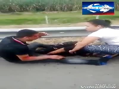 Man Wailing Over His Dead Passenger