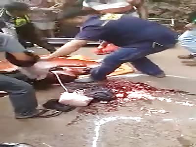 Clearing Up Crushed Young Woman