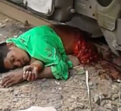 Man Was Cut in Half by Train in Phnom Penh, Cambodia