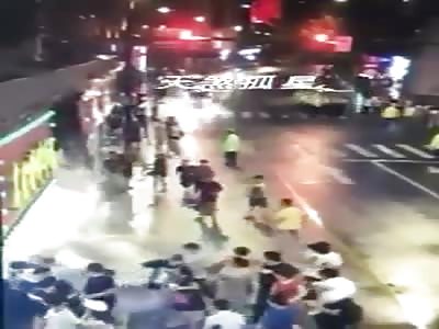 Normal Sign Collapse onto Pedestrians in China