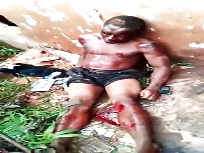 Nigeria Thief After Mob Beating