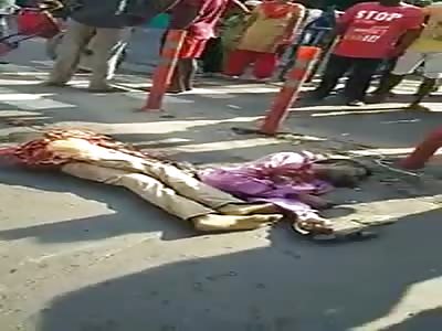 Man Torn in Half in Accident