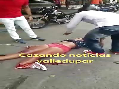 Woman Agonizes with Snapped Foot