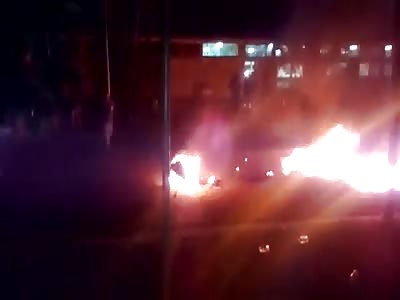 Extortionist Burned Alive