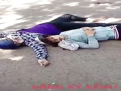 Female Biker Accident