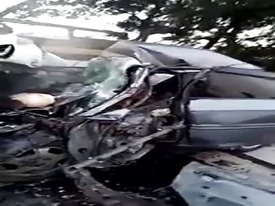 Driver Crushed in Car Wreck