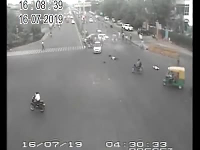 BRUTAL accident Sends Bodies Flying (2 Angles)