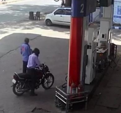 She Chose the Shortest Way to the Gas Station