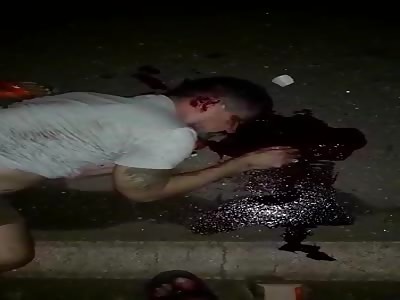 Accident man in agony