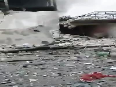 Syrian remains in the street