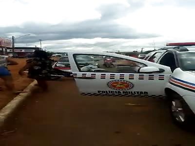 Big momma with a gun takes down a thief.