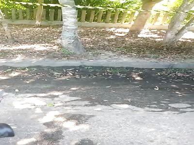 Man hanging like pinata