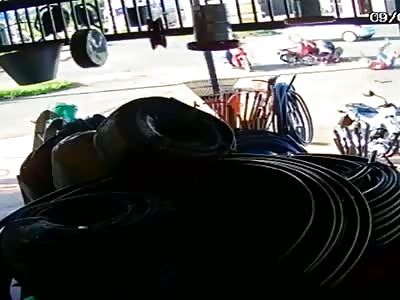 Bad day to go out on a motorcycle, motorcycle crash