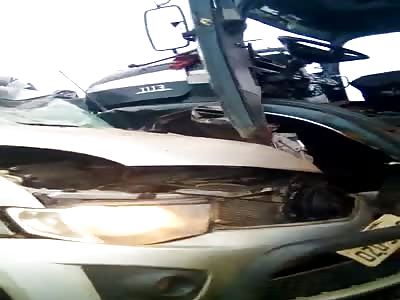 Fatal accident, crushed by truck