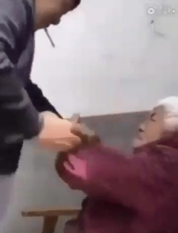 Scumbag Beats His Own Mother