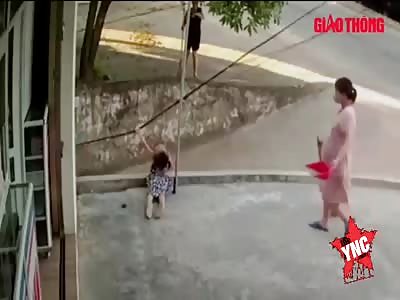 sad accident, little girl dies electrocuted