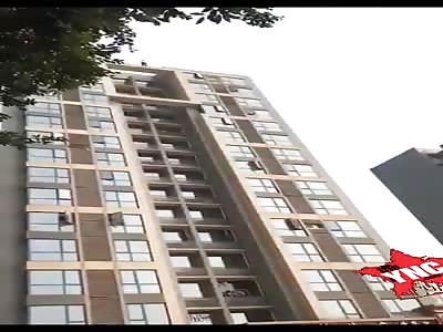 oh shit, he commits suicide by jumping out of the building