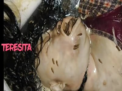 girl found in an advanced state of putrefaction in the bathroom