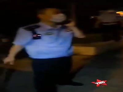 aftermath, a man in agony after receiving brutal beating