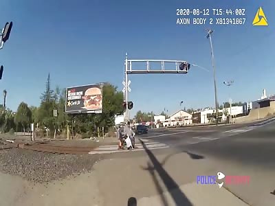 California Cop Saves Man in Wheelchair From Oncoming Train