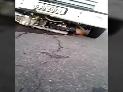 fatal accident, man crushed by truck