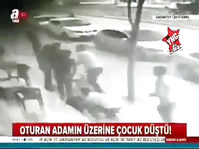 Two-year-old Syrian boy fell from the third floor in the city of Ain T