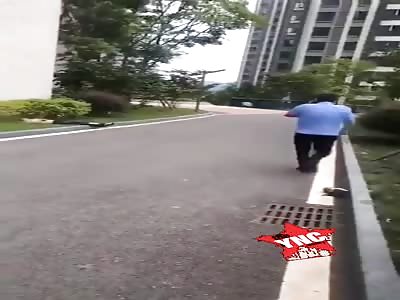 suicide, man throws himself from building