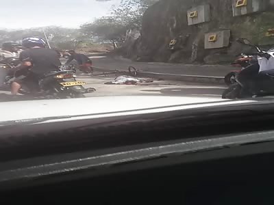 dead cyclist in Colombia