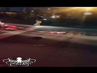 brutal carnage accident on the asphalt