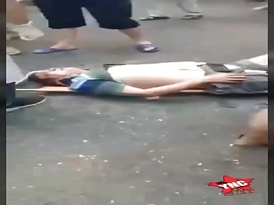 aftermath of car accident in china