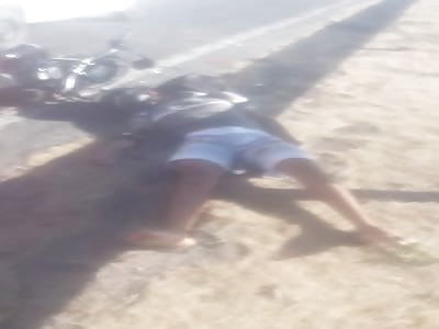 Man in his last moments of life