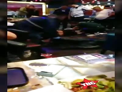 Man brutally beaten about the head with a bottle.