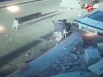 Toddlers lucky escape.