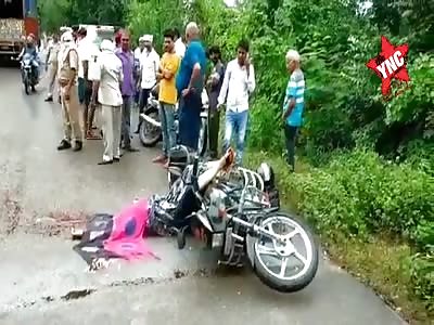 Aftermath of Brutal motorcycle accident