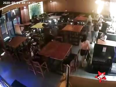 Gang Brutalizes Patron in a Restaurant.
