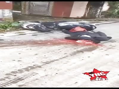 Brutal accident in moto 