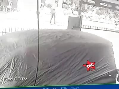 Young man hit by the train