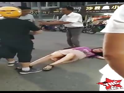 Damn, the woman gets hit