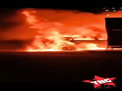 Burning night in China