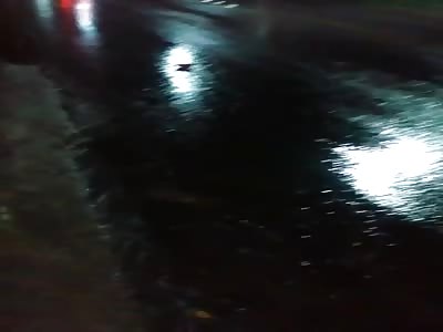 Night time motorcycle accident