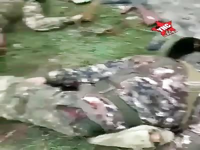 Many massacred soldiers.