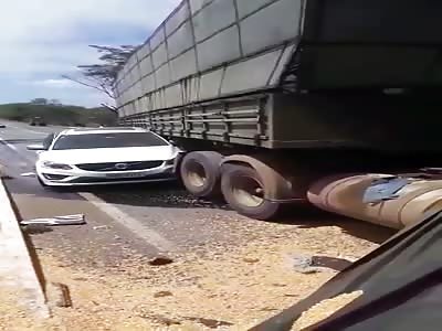 Driver's body mangled in fatal collision.