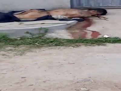 Corpse of man, thrown away like a dead dog