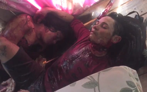 Psycho Stabs Wife to Death then Slits His Own Throat (Fixed Video) 