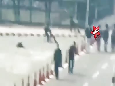 Sets himself on fire