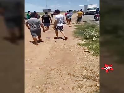 Aftermath of a serious road accident